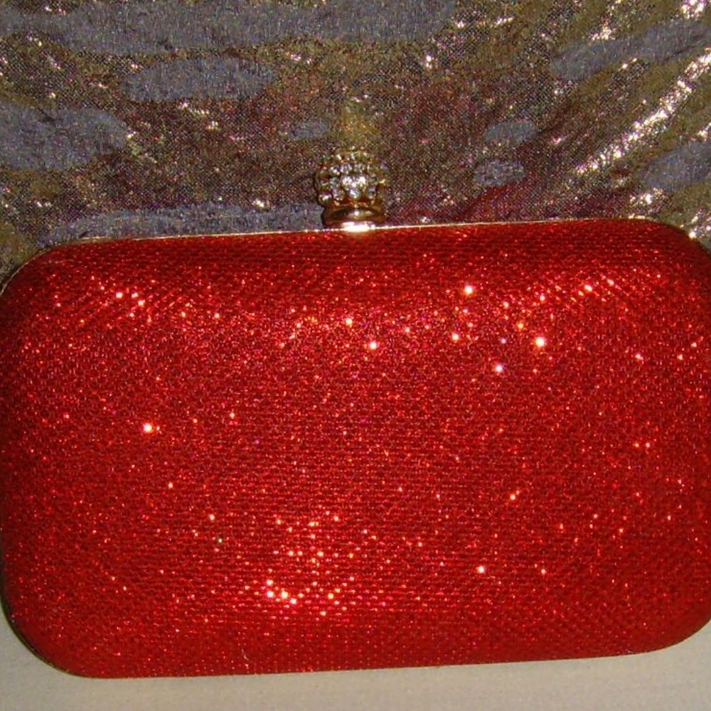 BRAND NEW - D'margeaux New York Shimmery Red Clutch